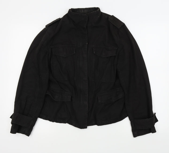 Preworn Womens Black   Jacket Coat Size 16