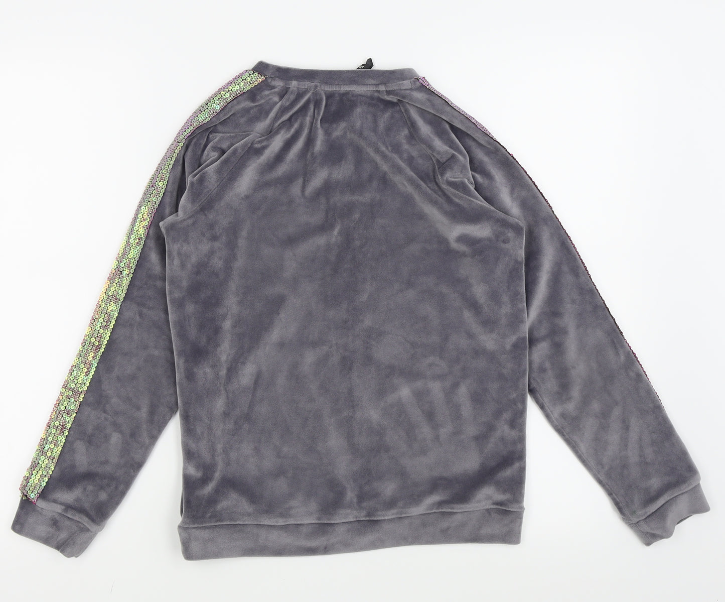Asda George Girls Grey Solid  Top Pyjama Top Size 11-12 Years