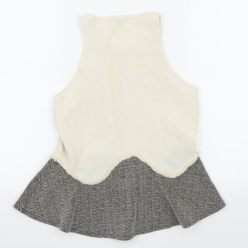 River Island Womens White Houndstooth  Basic Tank Size 10