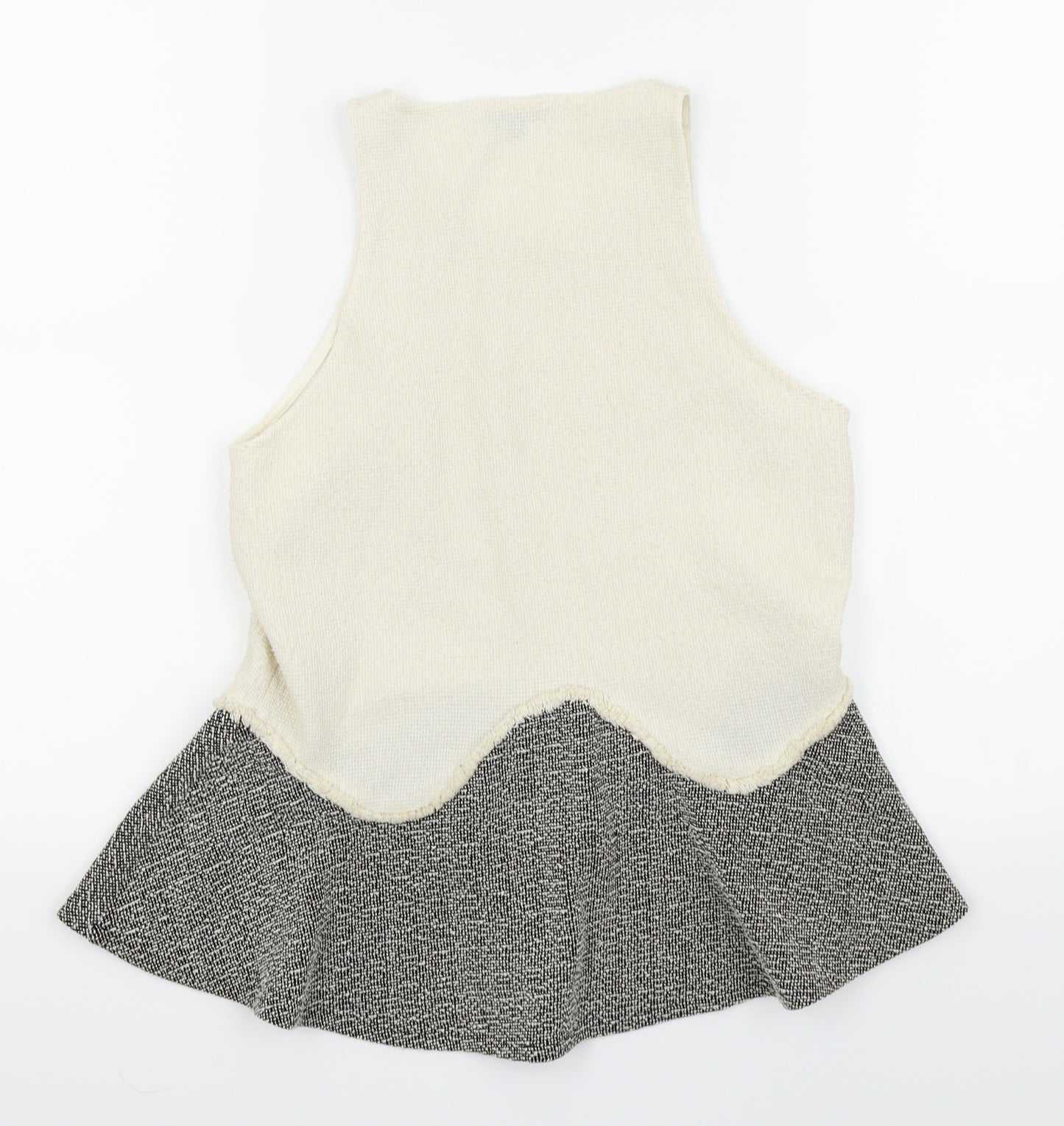 River Island Womens White Houndstooth  Basic Tank Size 10