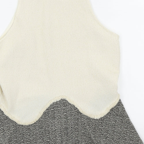 River Island Womens White Houndstooth  Basic Tank Size 10