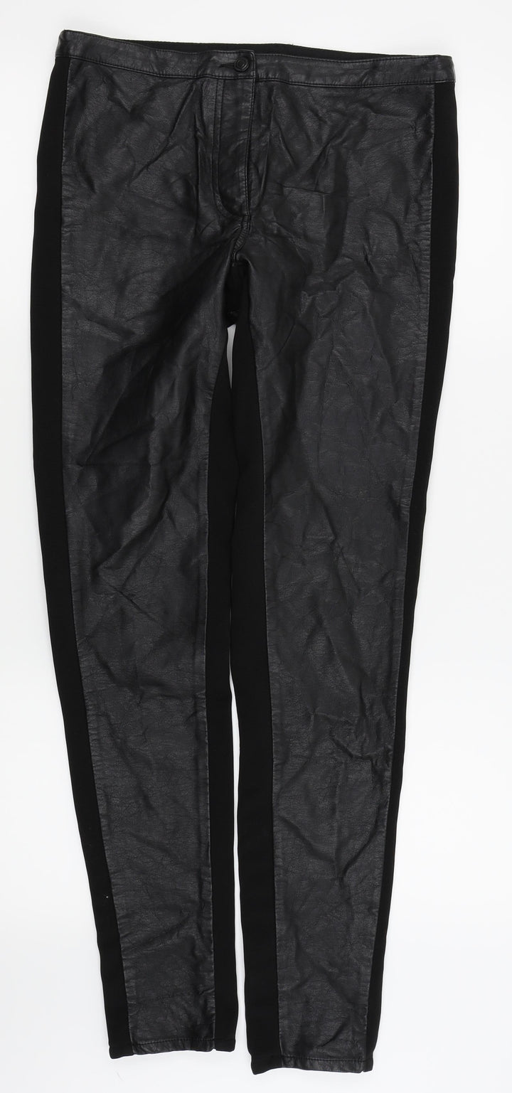 H&M Womens Black   Trousers  Size 12 L20 in