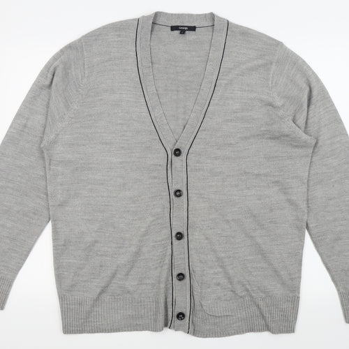 Asda George Mens Grey   Cardigan Jumper Size L
