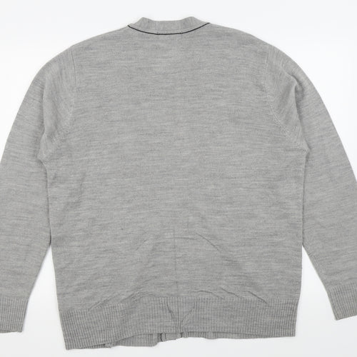 Asda George Mens Grey   Cardigan Jumper Size L