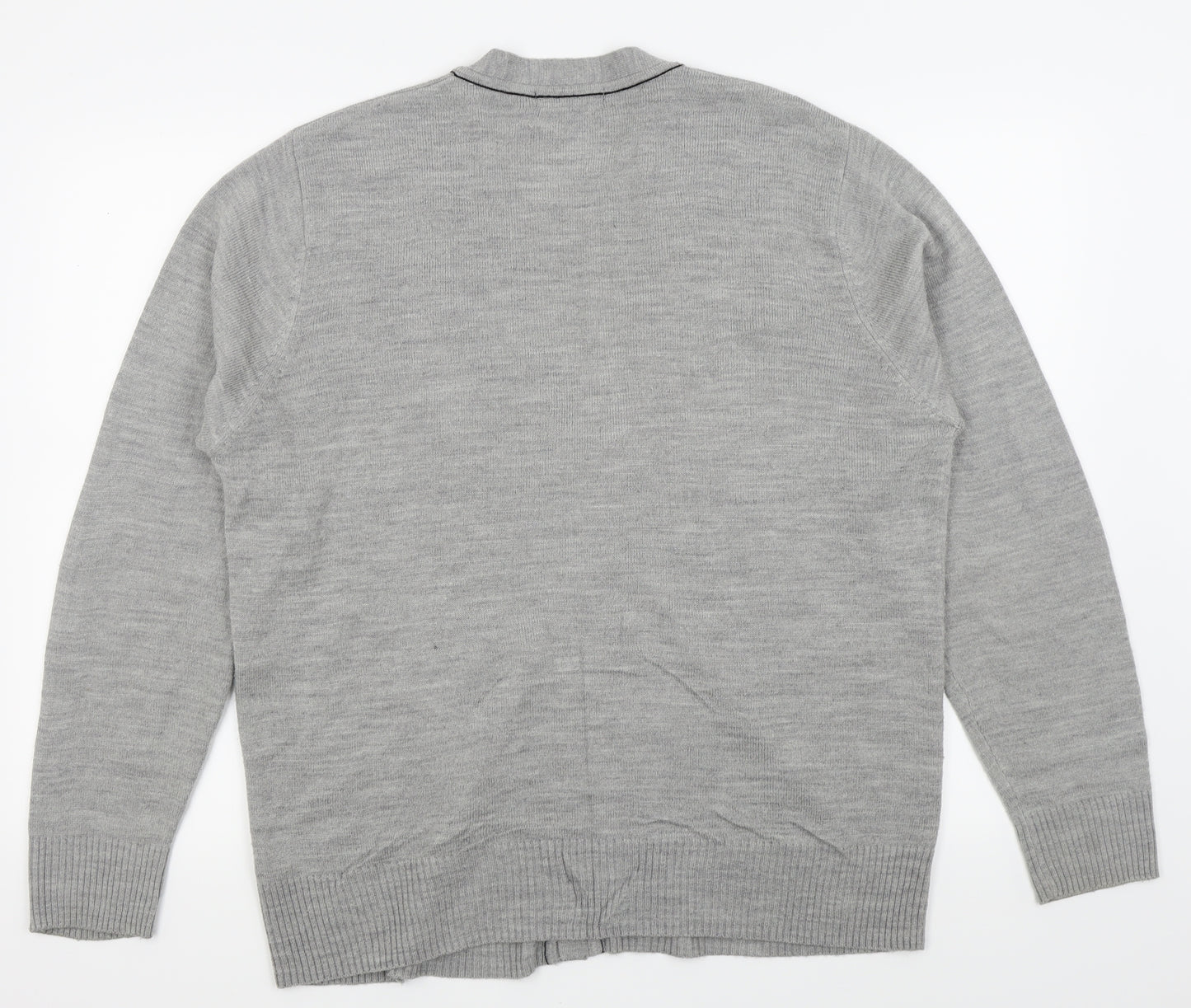 Asda George Mens Grey   Cardigan Jumper Size L
