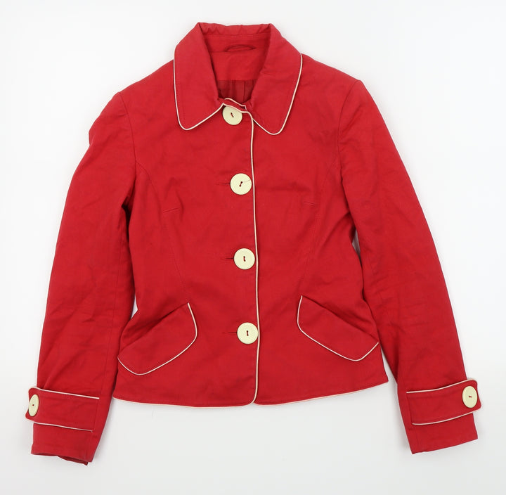 Topshop Womens Red Jacket Blazer Size 6