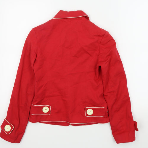 Topshop Womens Red   Jacket Blazer Size 6