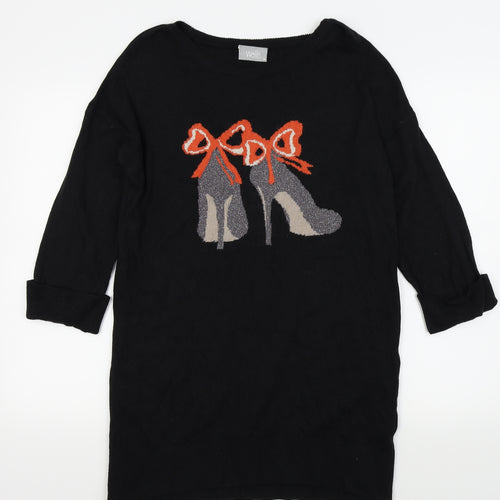 Wallis Womens Black   Pullover Jumper Size M