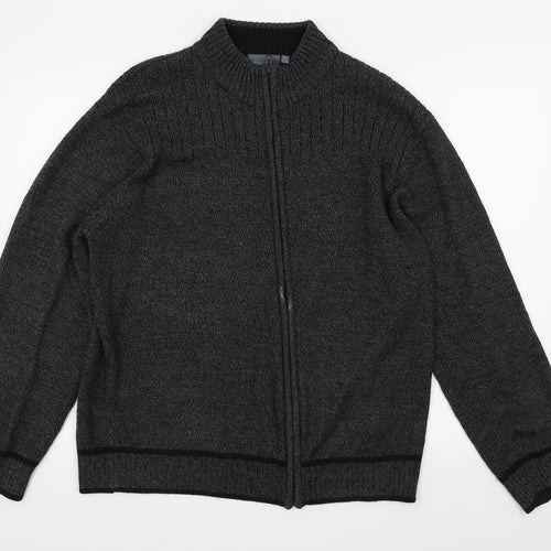 Kingston Mens Black   Full Zip Jumper Size XL