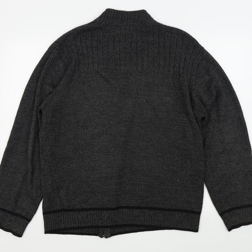 Kingston Mens Black   Full Zip Jumper Size XL