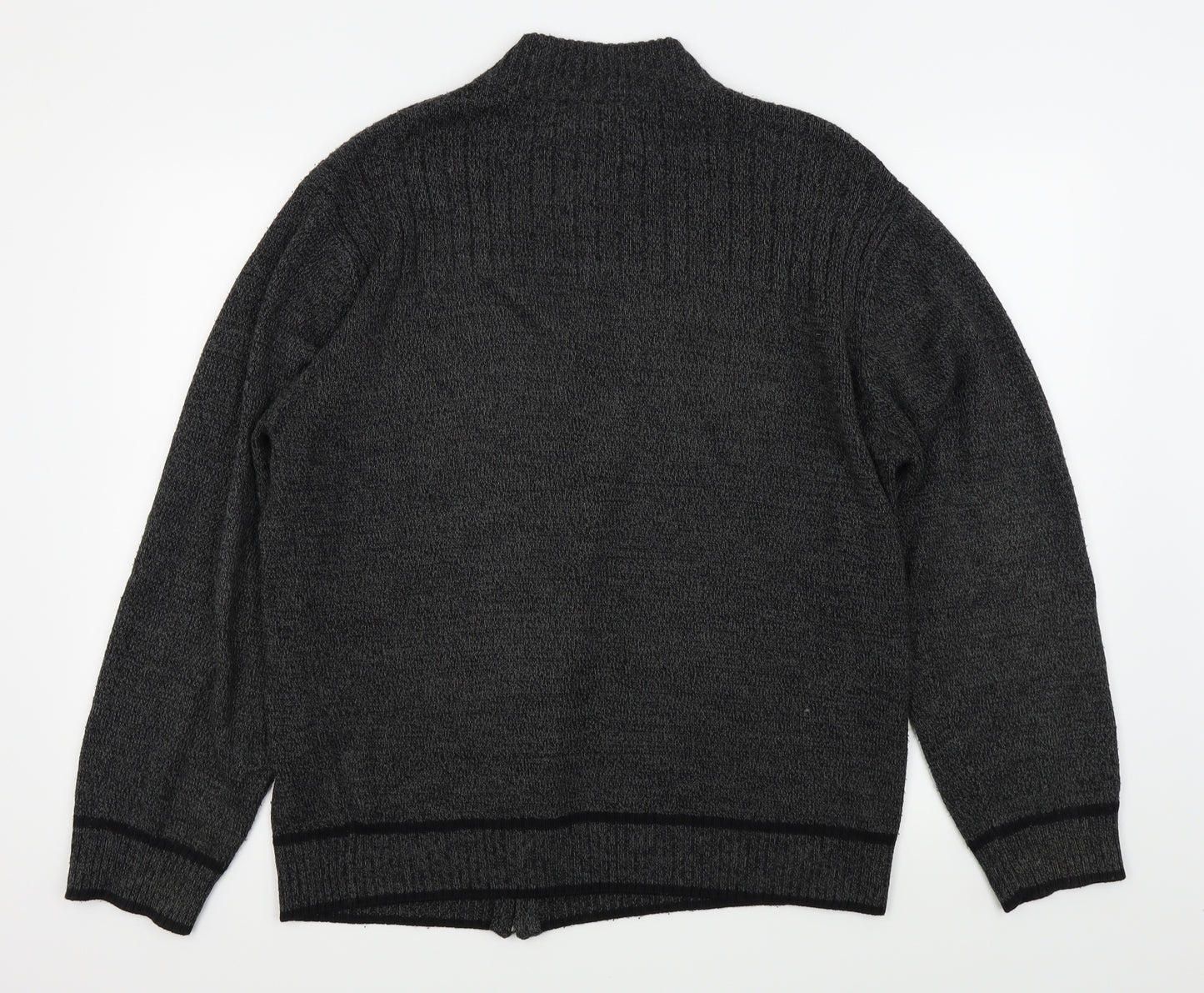 Kingston Mens Black   Full Zip Jumper Size XL