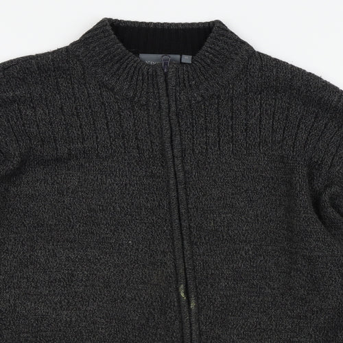 Kingston Mens Black   Full Zip Jumper Size XL
