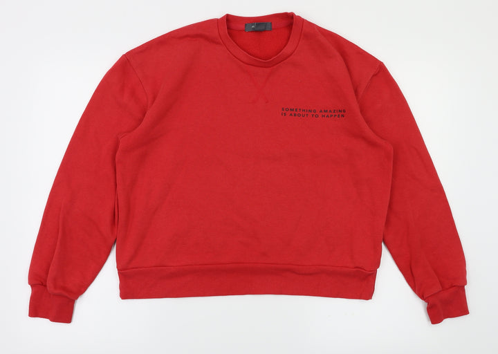 Primark Womens Red Pullover Hoodie Size XS