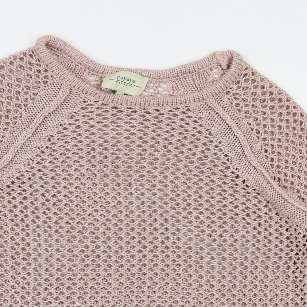 Papaya Womens Pink   Pullover Sweatshirt Size 16