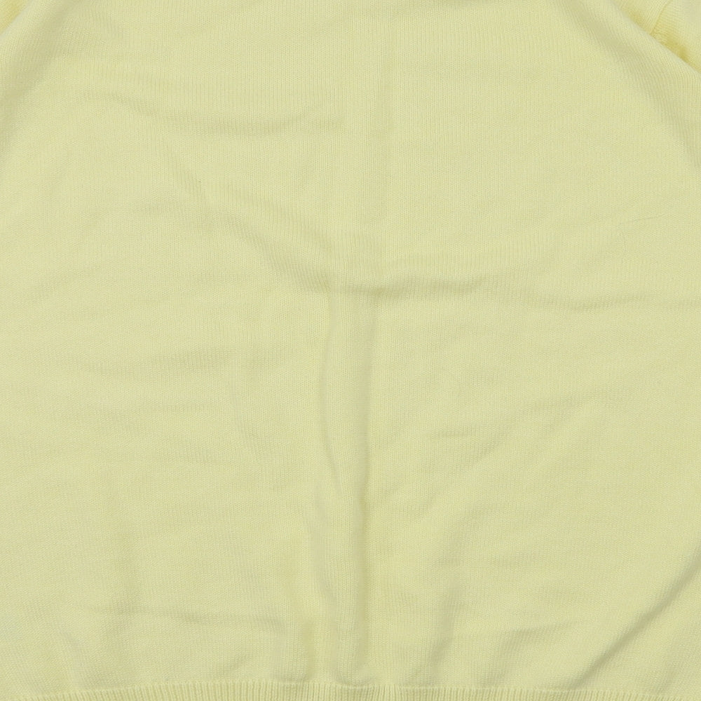 m&s Womens Yellow   Henley Jumper Size M