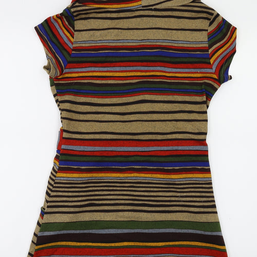 Tenki Womens Multicoloured Striped  Fit & Flare  Size M