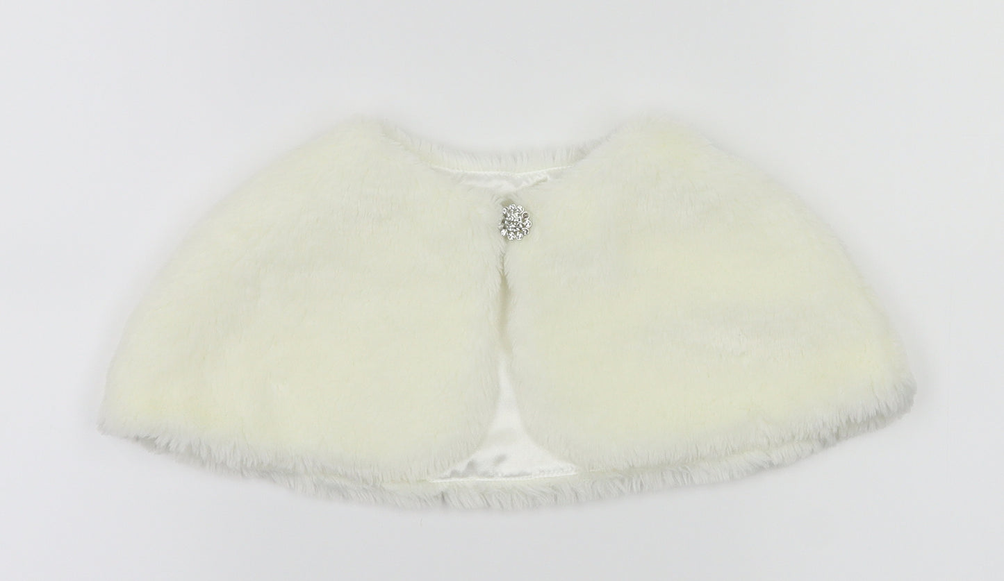 John Rocha Girls Ivory   Cape Jumper Size S
