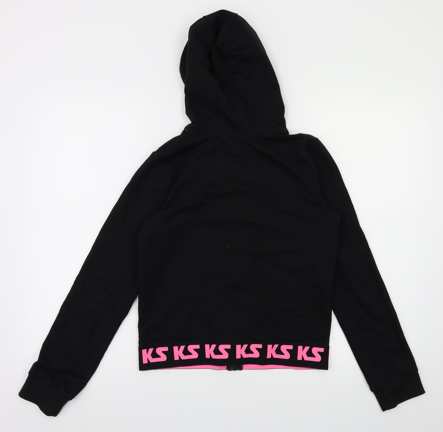 M&Co Girls Black   Full Zip Jumper Size 13 Years