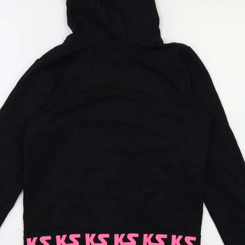 M&Co Girls Black   Full Zip Jumper Size 13 Years