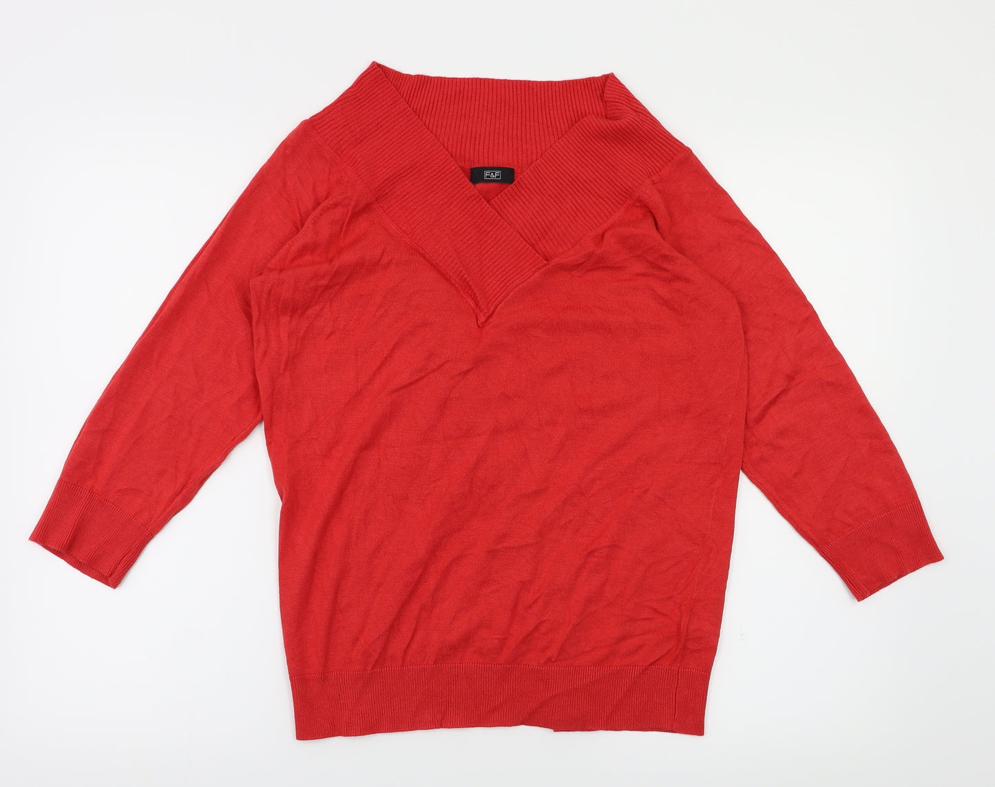 F&F Womens Red   Basic T-Shirt Size 16