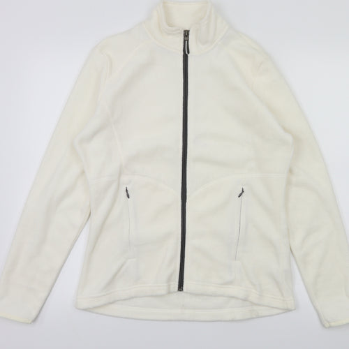 m&s Womens Ivory   Full Zip Jumper Size 10