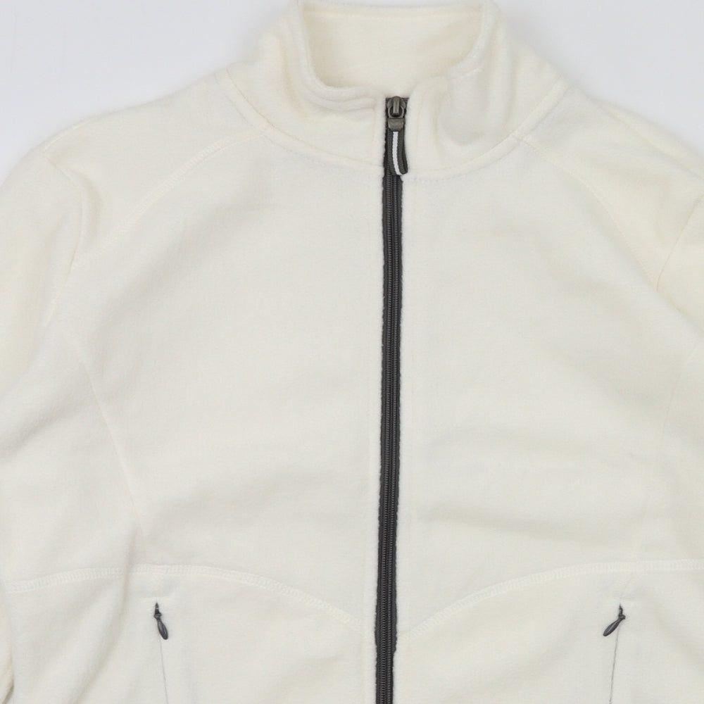 m&s Womens Ivory   Full Zip Jumper Size 10