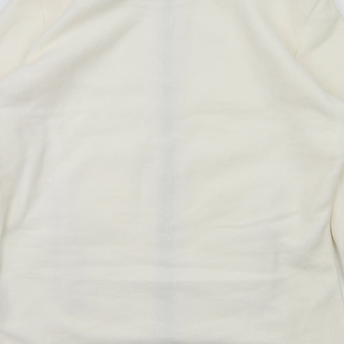 m&s Womens Ivory   Full Zip Jumper Size 10