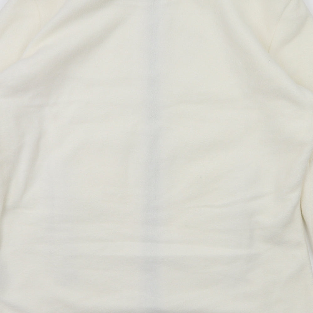 m&s Womens Ivory   Full Zip Jumper Size 10