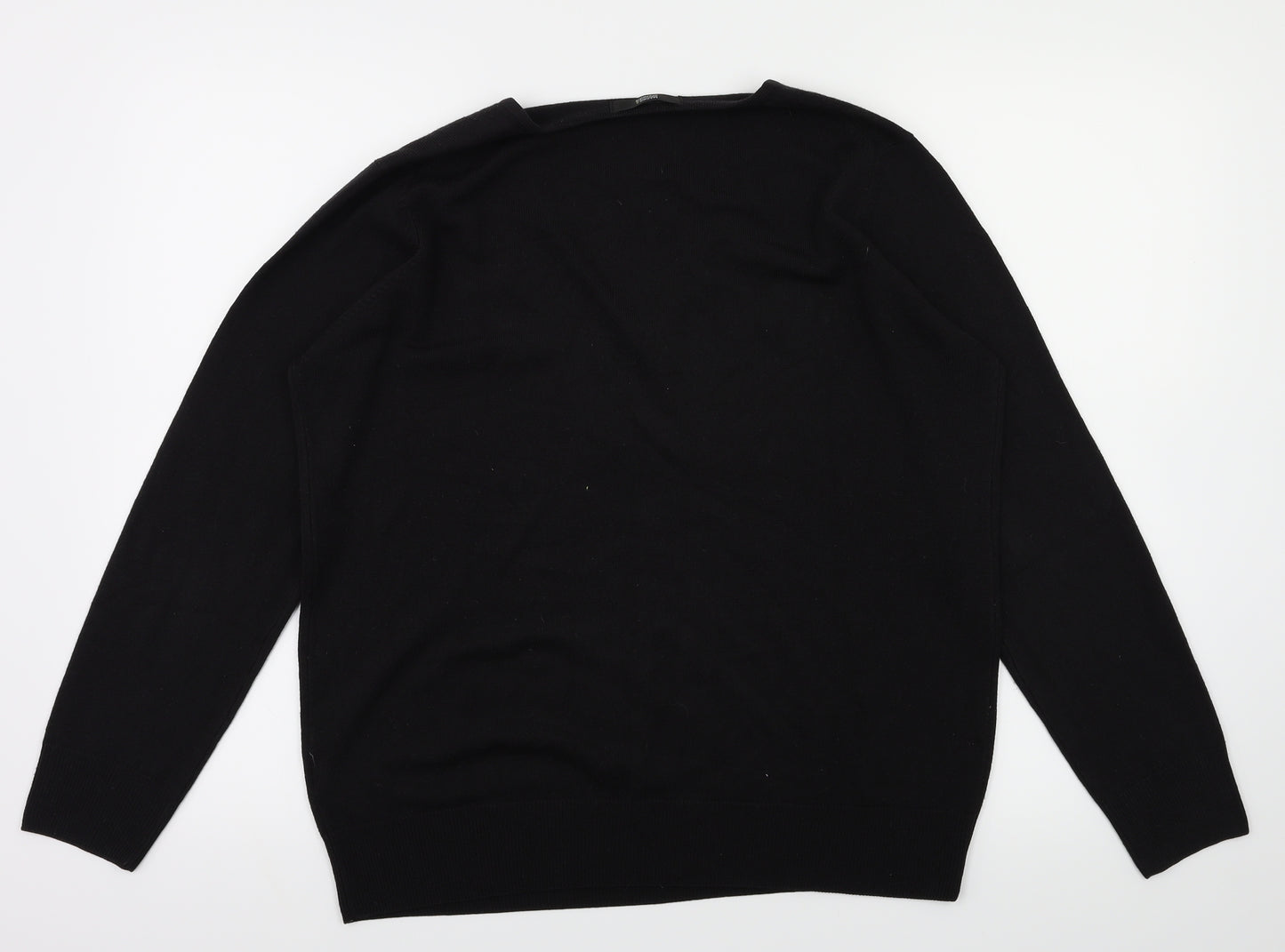 m&s Womens Black   Pullover Jumper Size 16