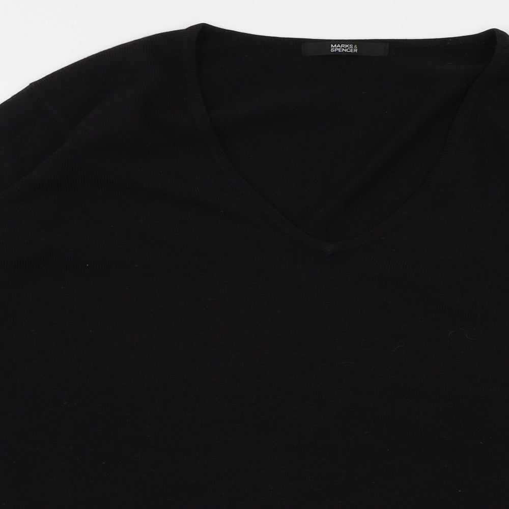 m&s Womens Black   Pullover Jumper Size 16