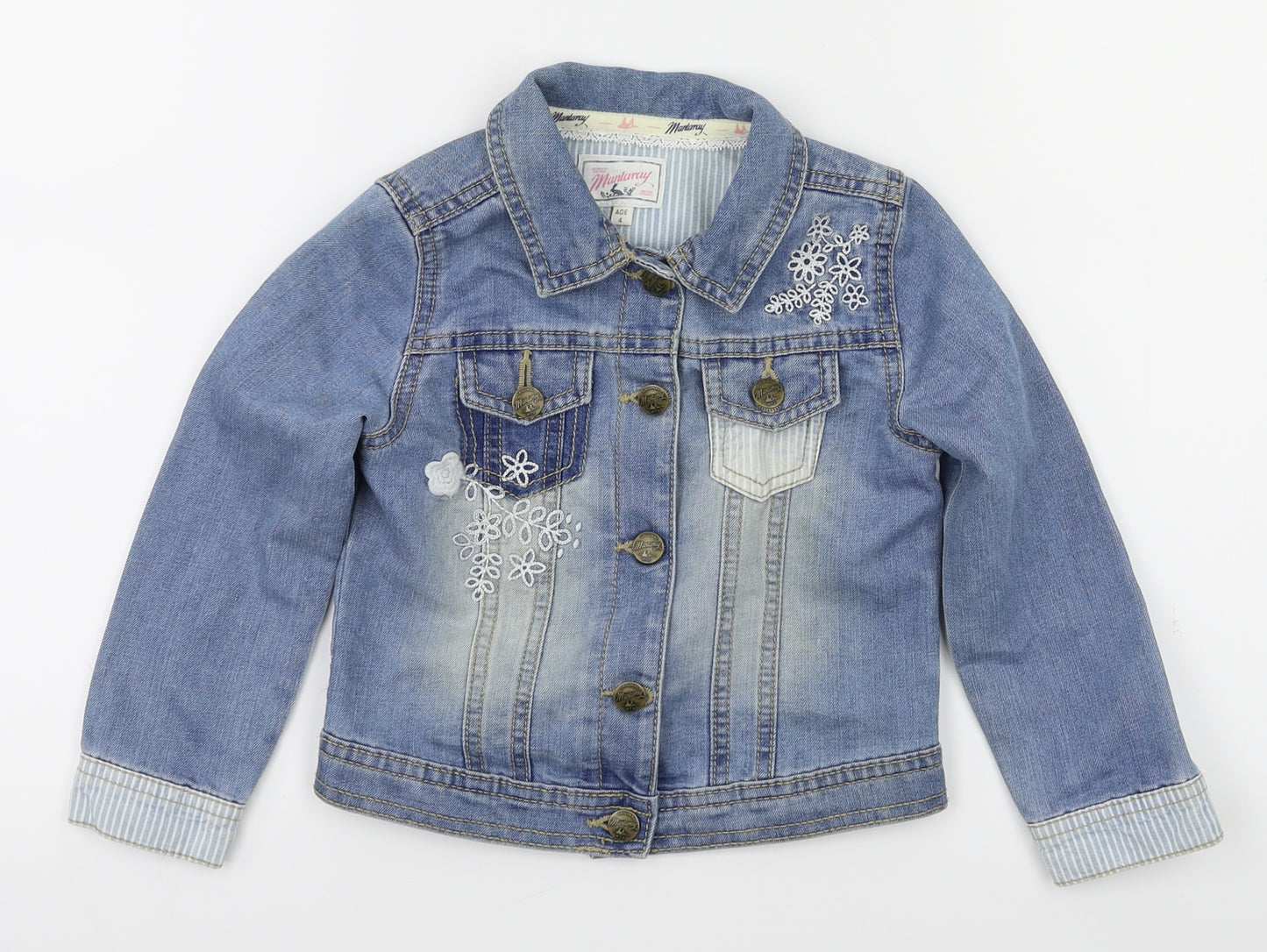 mantaray Girls Blue   Basic Jacket Jacket Size 4 Years