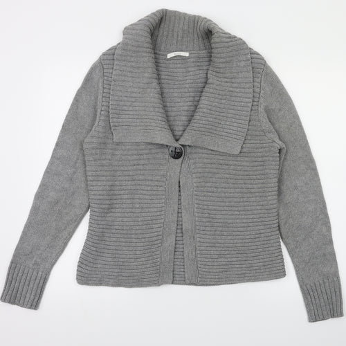 m&s Womens Grey   Cardigan Jumper Size 14