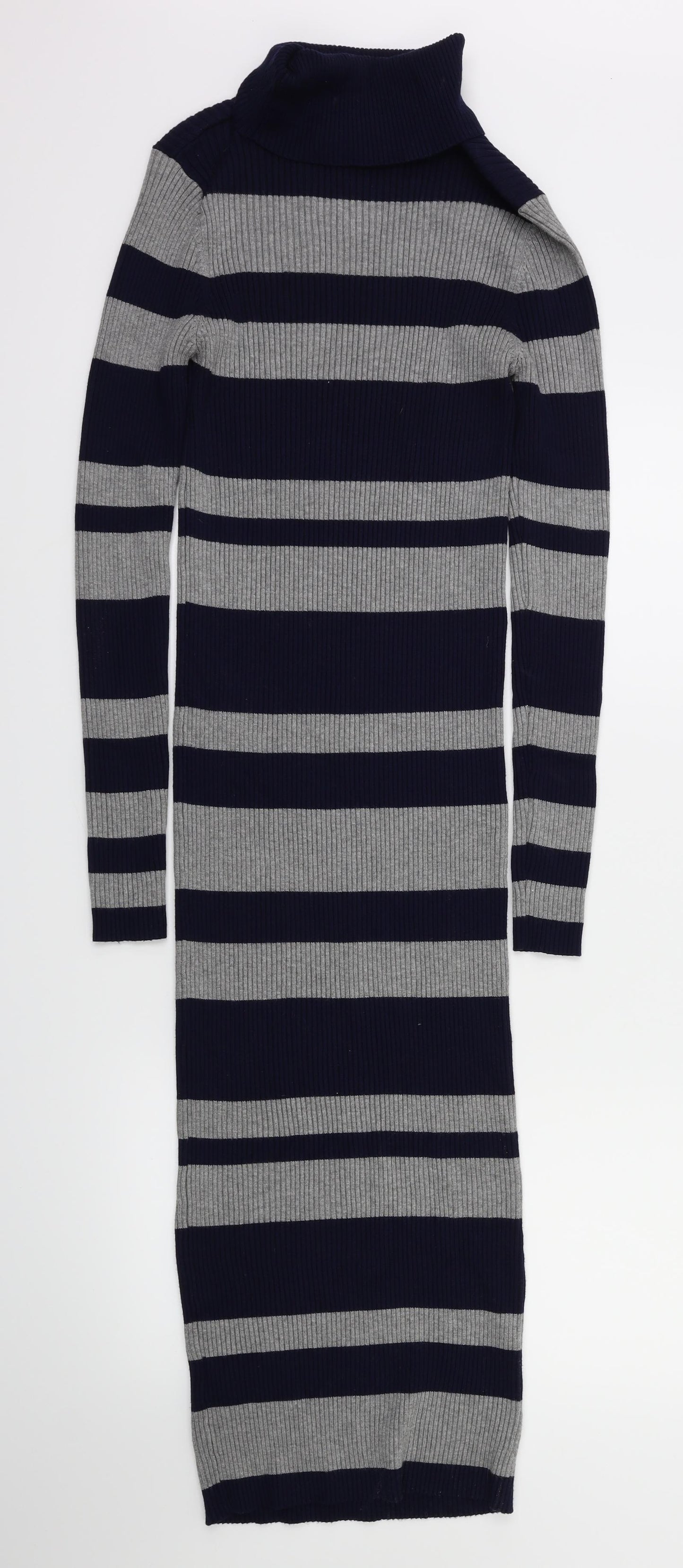 QED London Womens Blue Striped  A-Line  Size M