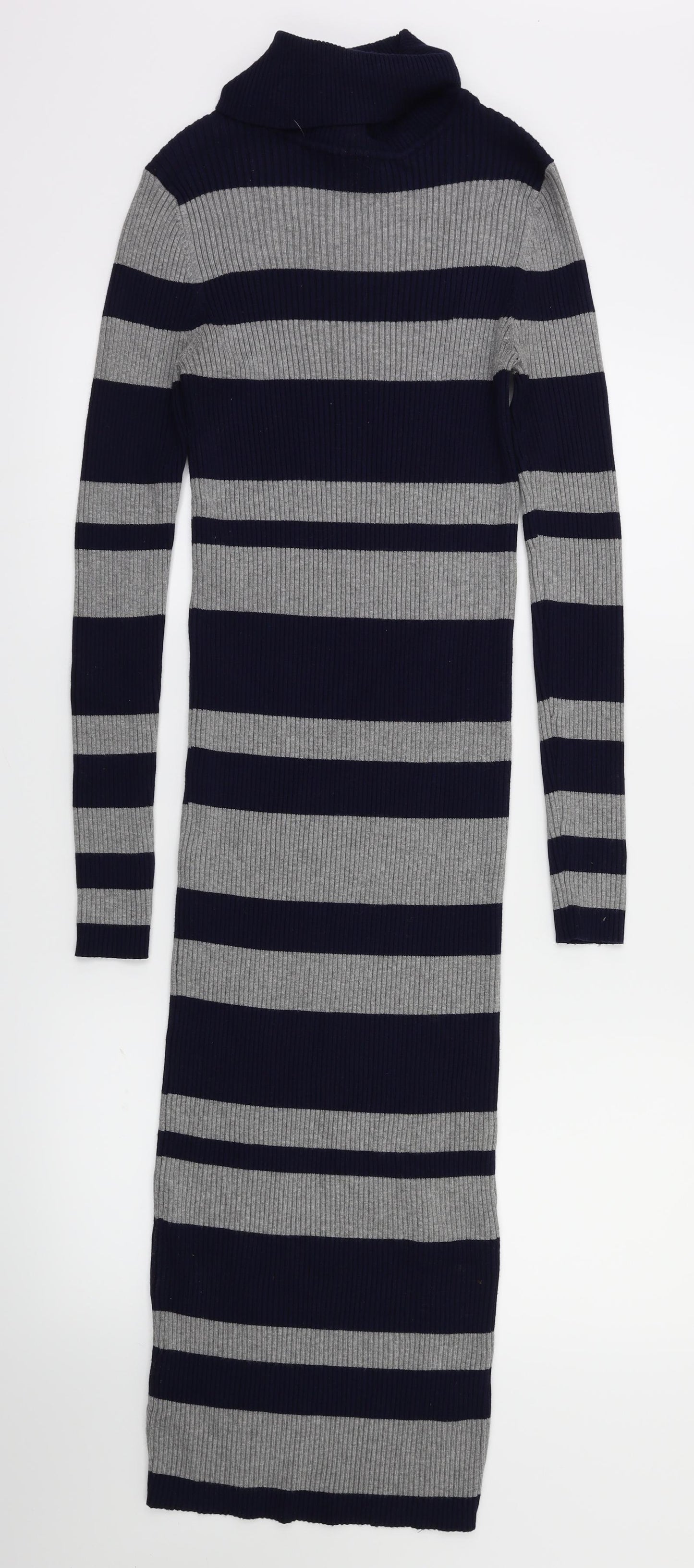 QED London Womens Blue Striped  A-Line  Size M