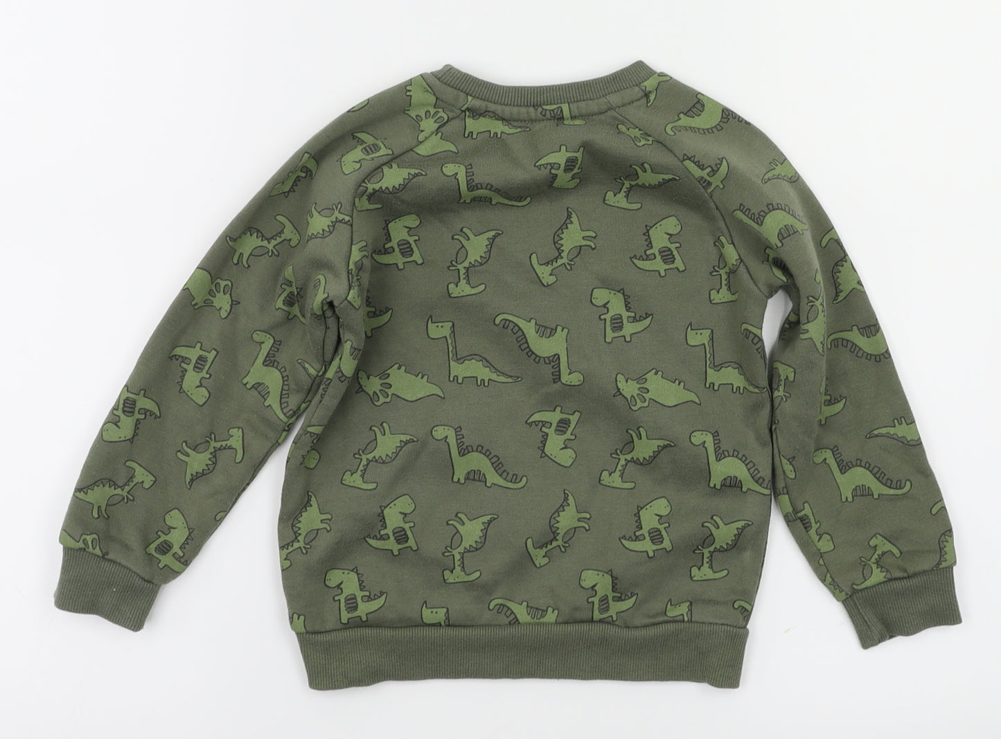Primark Boys Green Animal Print  Pullover Jumper Size 24 Months