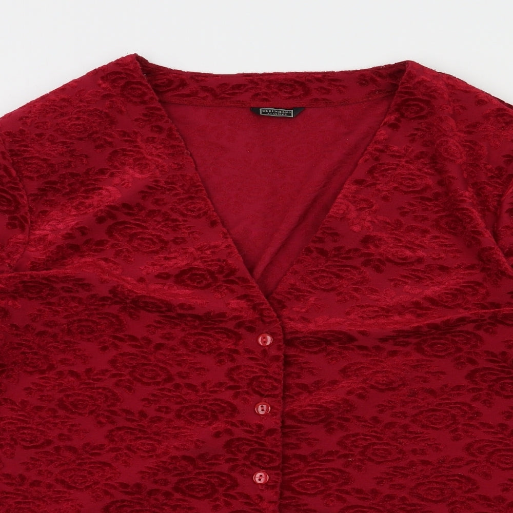 Debehams Womens Red   Cardigan Jumper Size 14