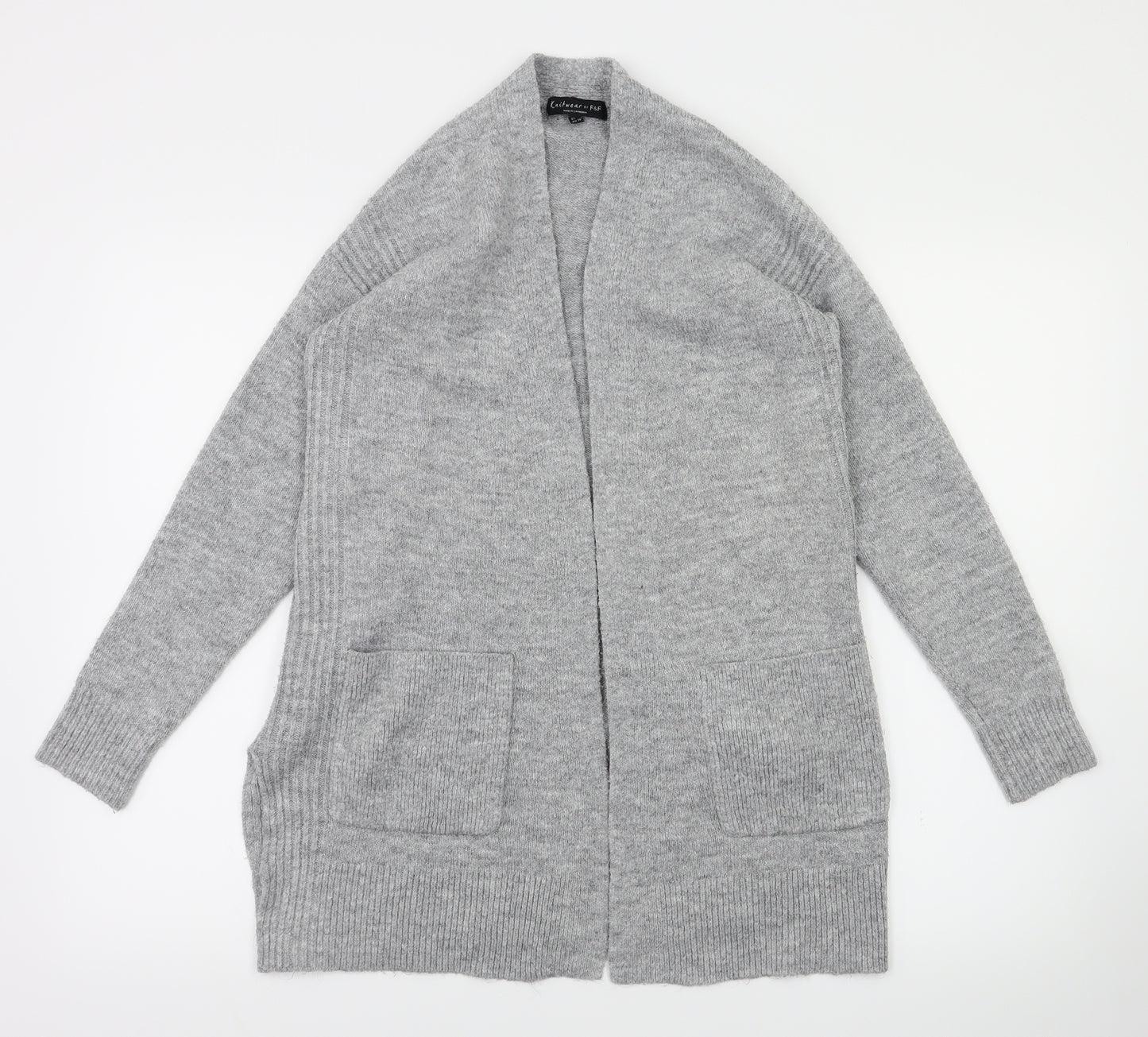 F&F Womens Grey   Cardigan Jumper Size 8