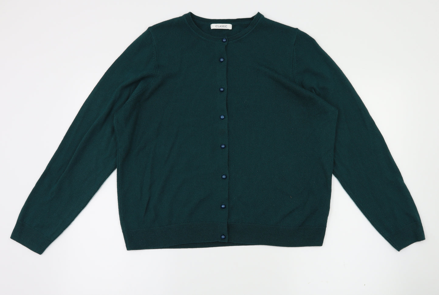 M&s Womens Green   Cardigan Jumper Size 18