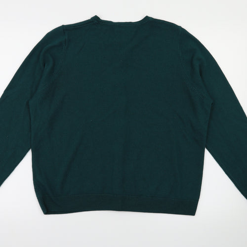 M&s Womens Green   Cardigan Jumper Size 18