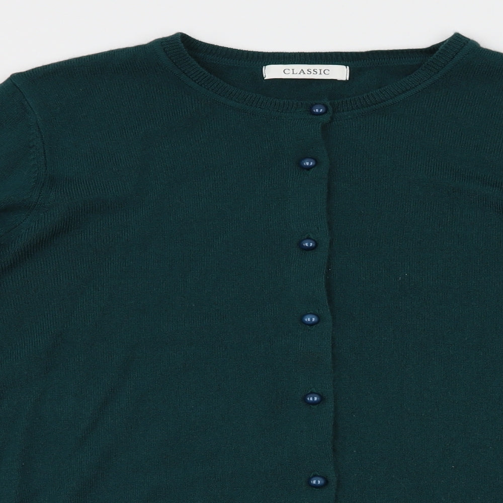 M&s Womens Green   Cardigan Jumper Size 18