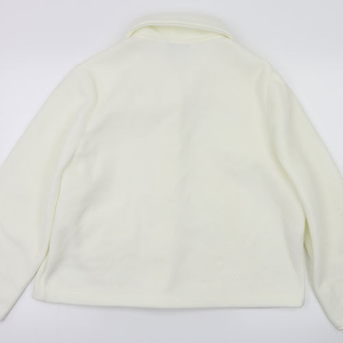 m&s Womens White   Cardigan Jumper Size 12