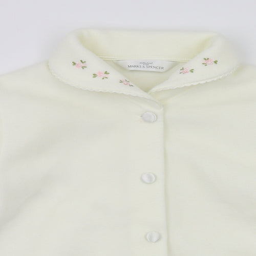 m&s Womens White   Cardigan Jumper Size 12