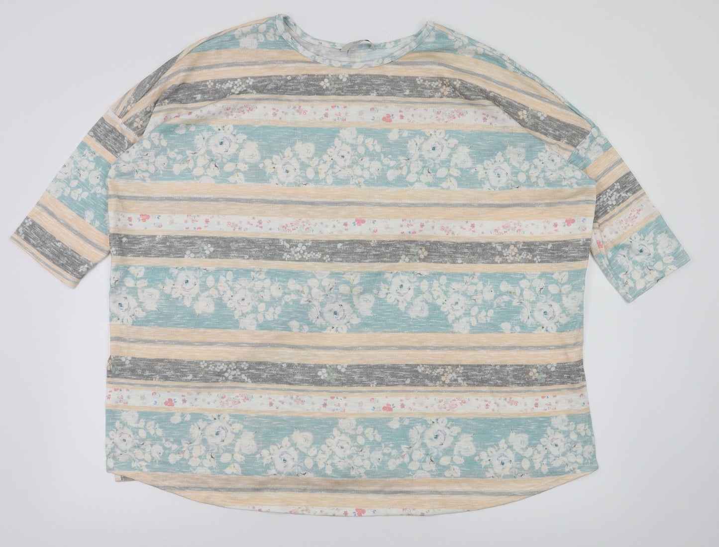 George Womens Multicoloured Floral  Basic T-Shirt Size 14
