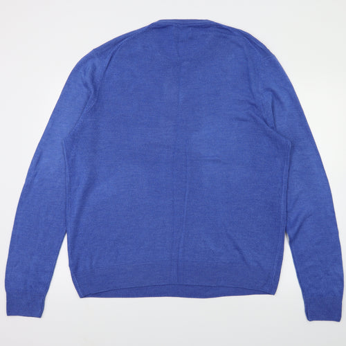 F&F Mens Blue Houndstooth  Pullover Sweatshirt Size XL