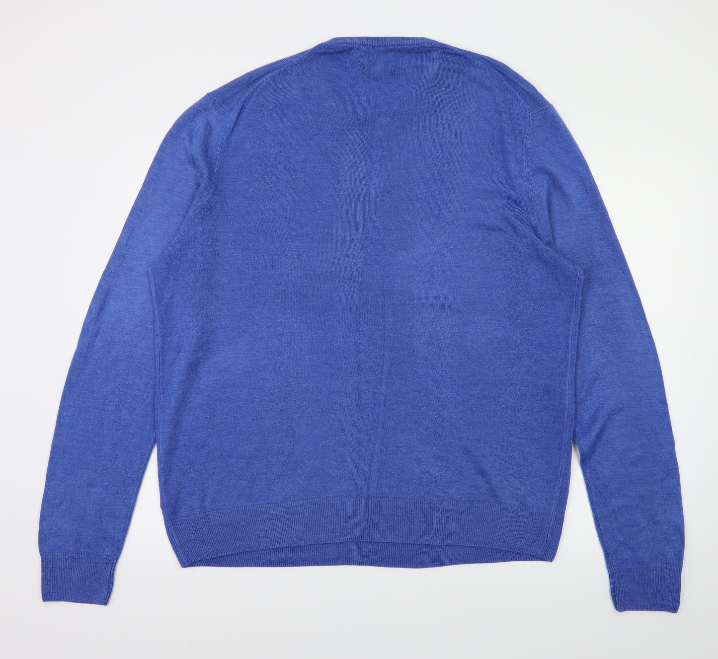 F&F Mens Blue Houndstooth  Pullover Sweatshirt Size XL
