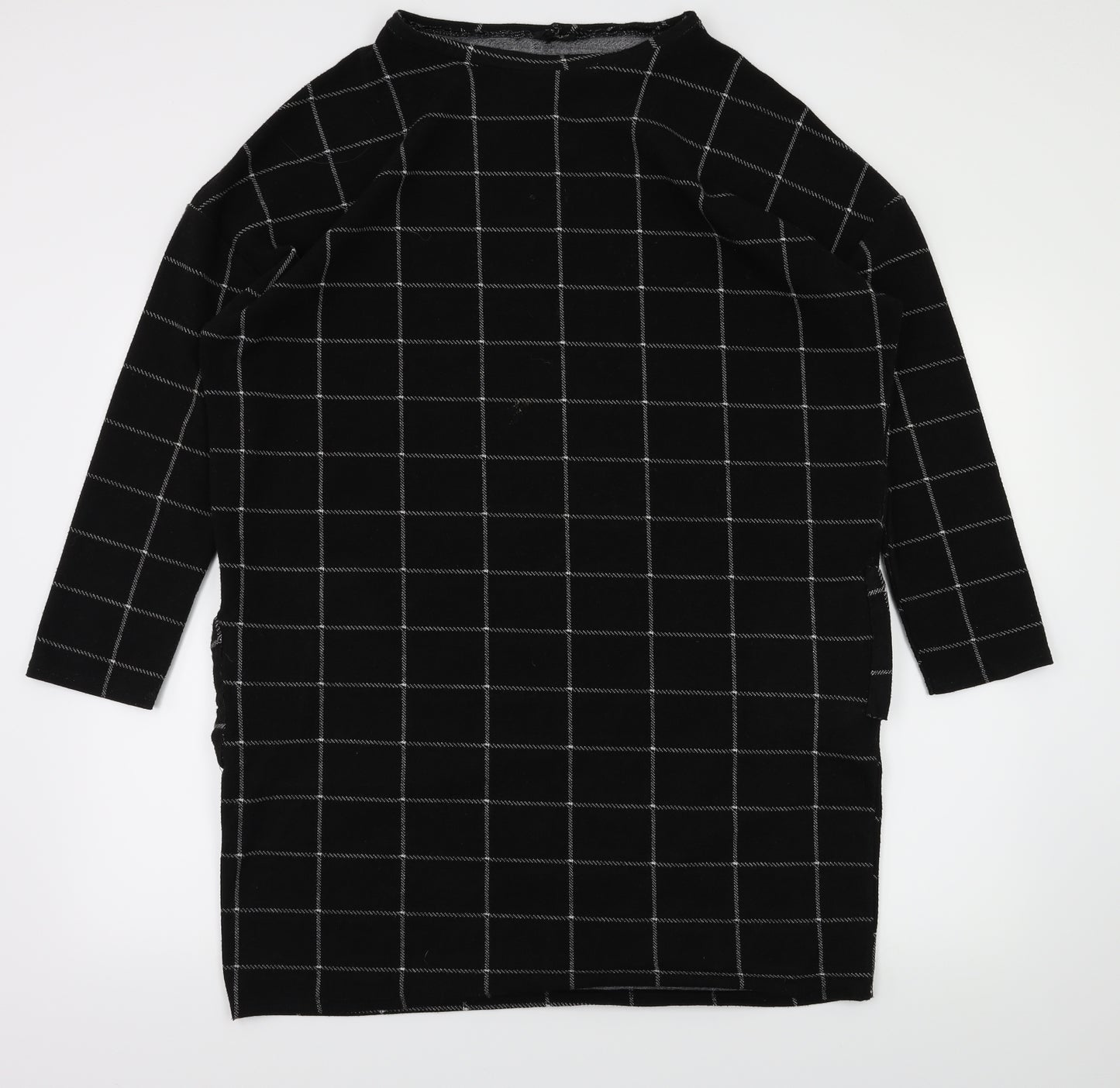 River Island Womens Black Check  Fit & Flare  Size 10