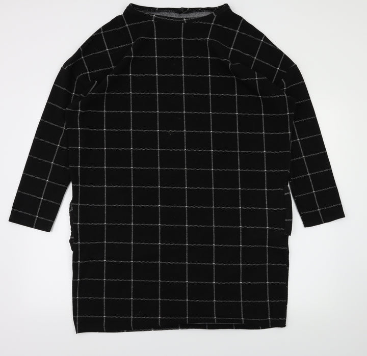 River Island Womens Black Check  Fit & Flare  Size 10
