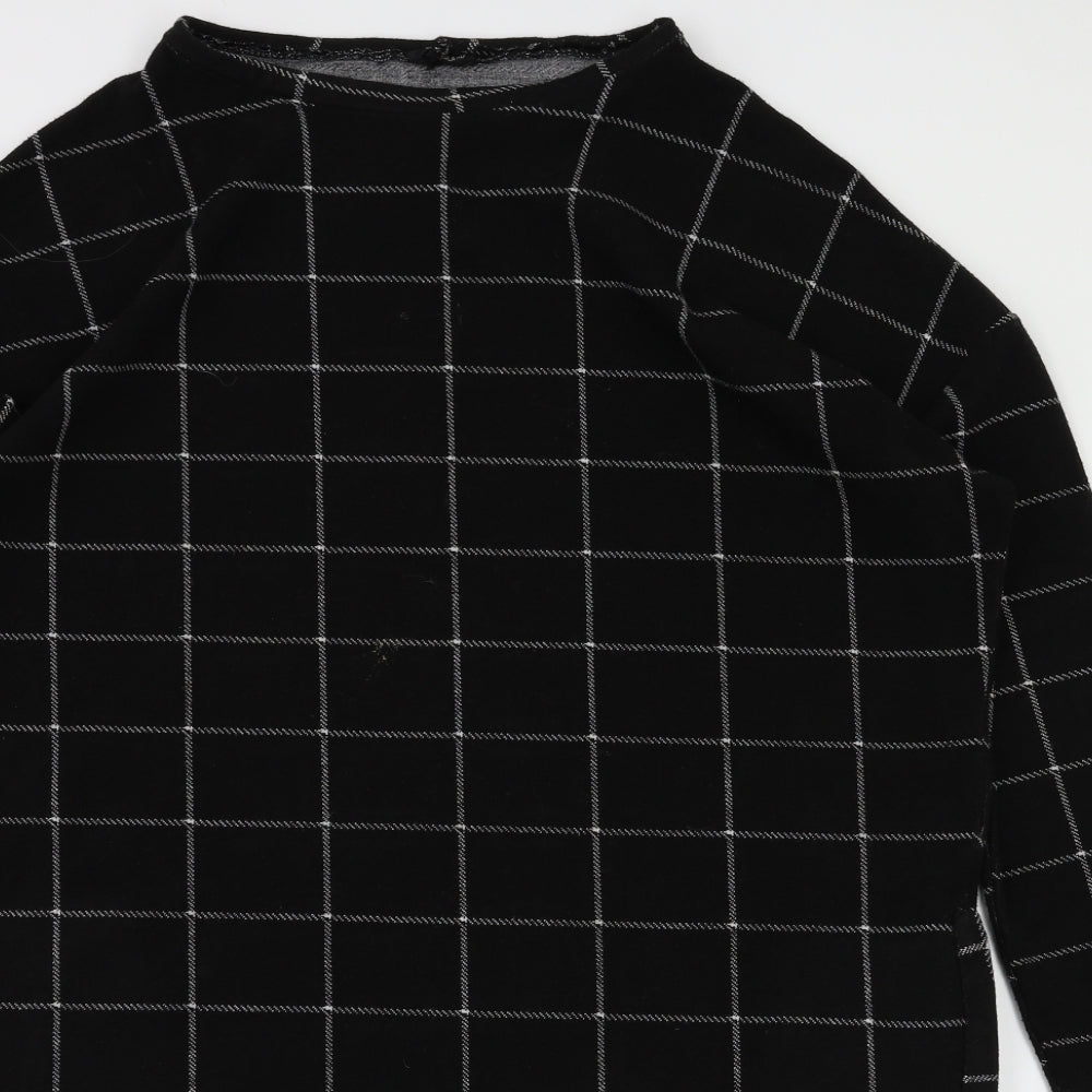River Island Womens Black Check  Fit & Flare  Size 10