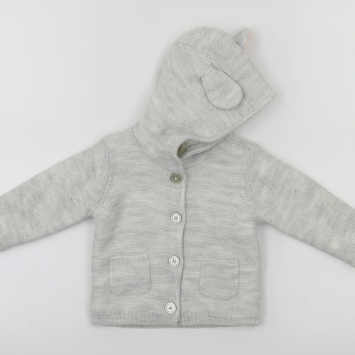 F&F  Grey Animal Print  Basic Jacket Jacket Size 3-6 Months