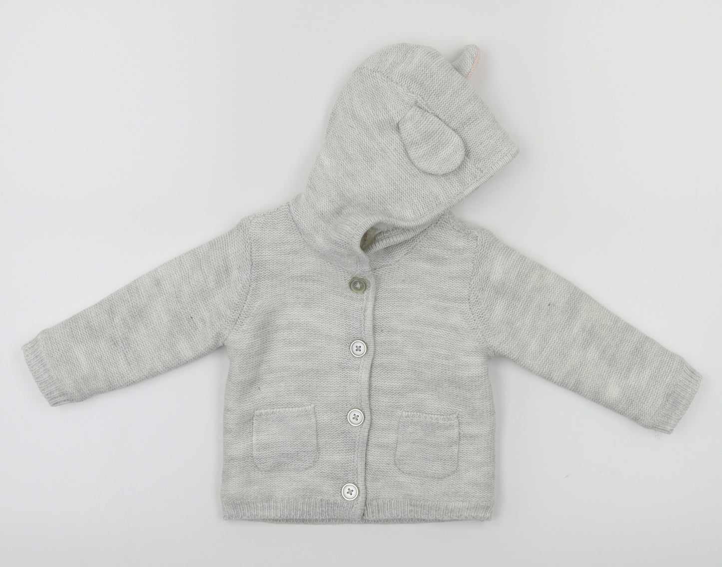 F&F  Grey Animal Print  Basic Jacket Jacket Size 3-6 Months